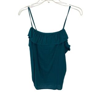 Old Navy Teal Ruffle Strap Top
